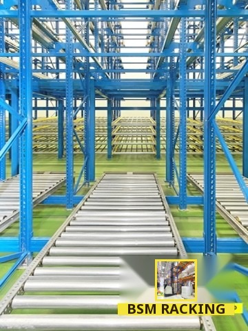 Pallet Flow Racking live pallet storage arrangement, project view 23