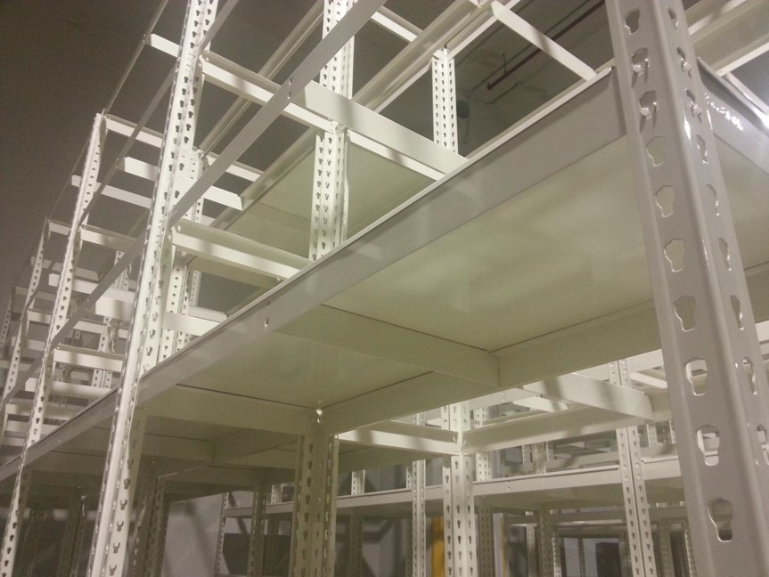 Rivet rack shelving installation example