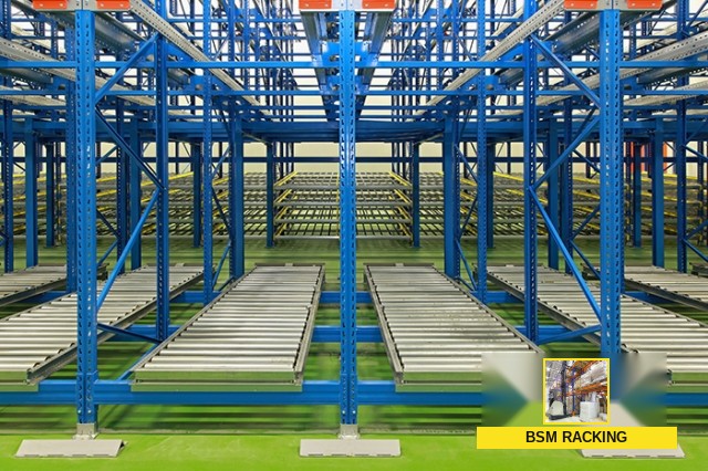 Pallet Flow Racking live pallet storage arrangement, project view 14