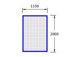 Rear Mesh 01-RM-2013 panel without a centre bar