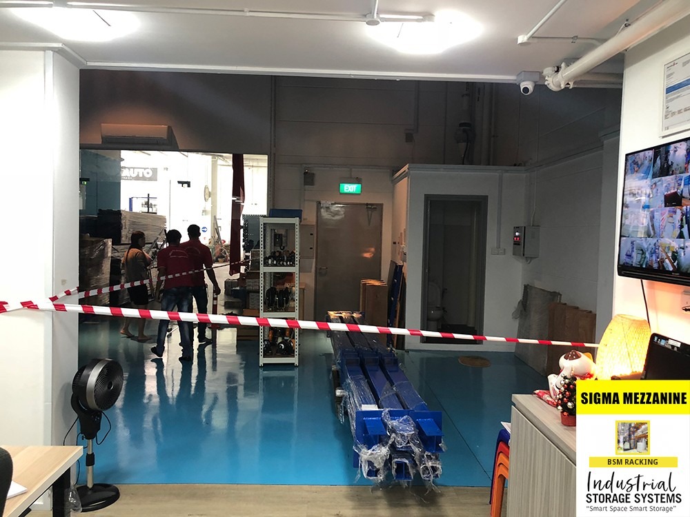 Mezzanine Floor System raised warehouse floor installation, project view 31