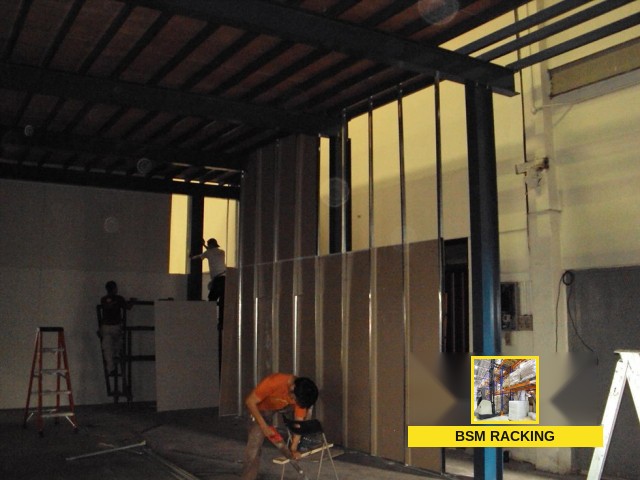 Structural Steel Platform freestanding mezzanine installation, project view 26