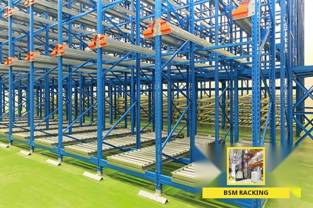 Pallet Flow Racking live pallet storage arrangement, project view 16