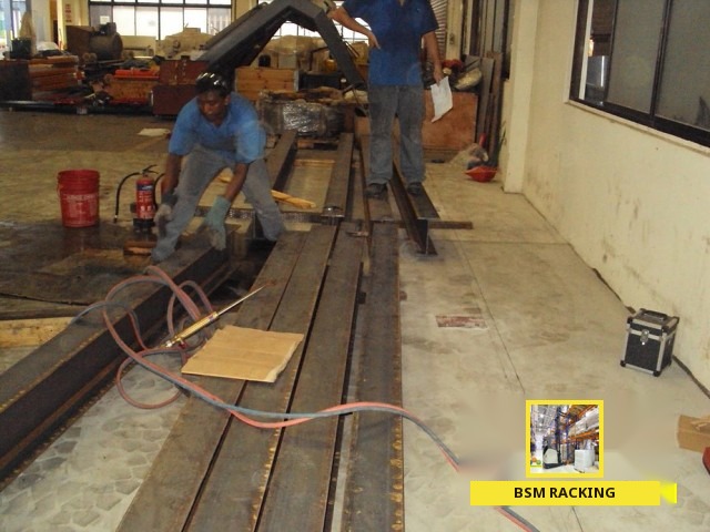 Structural Steel Platform freestanding mezzanine installation, project view 31