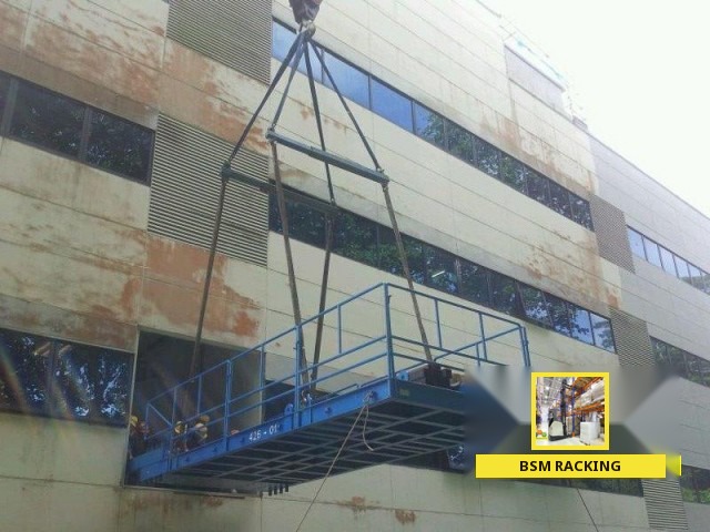 Structural Steel Platform freestanding mezzanine installation, project view 27
