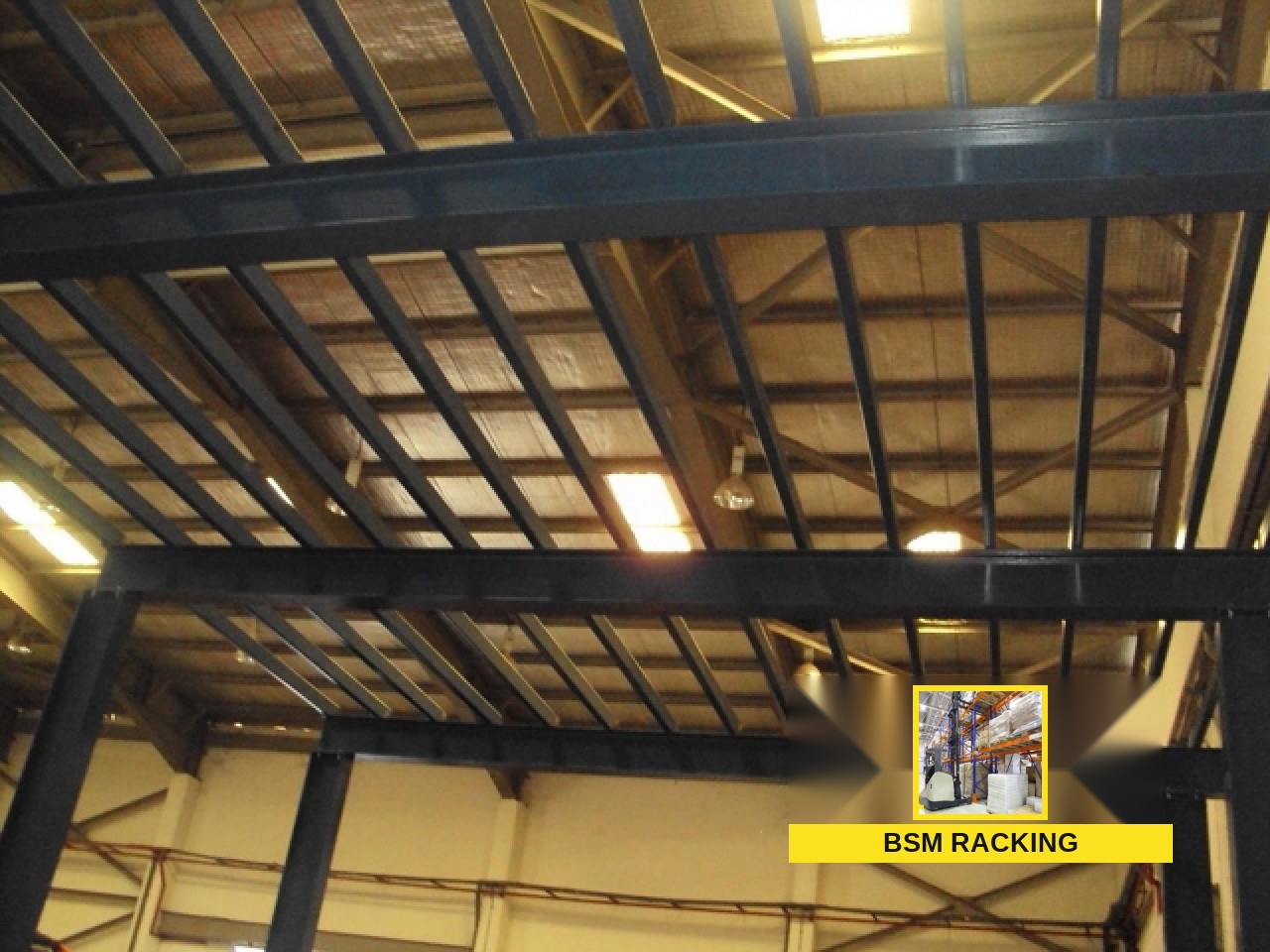 Structural Steel Platform freestanding mezzanine installation, project view 43