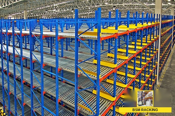 Pallet Flow Racking live pallet storage arrangement, project view 15
