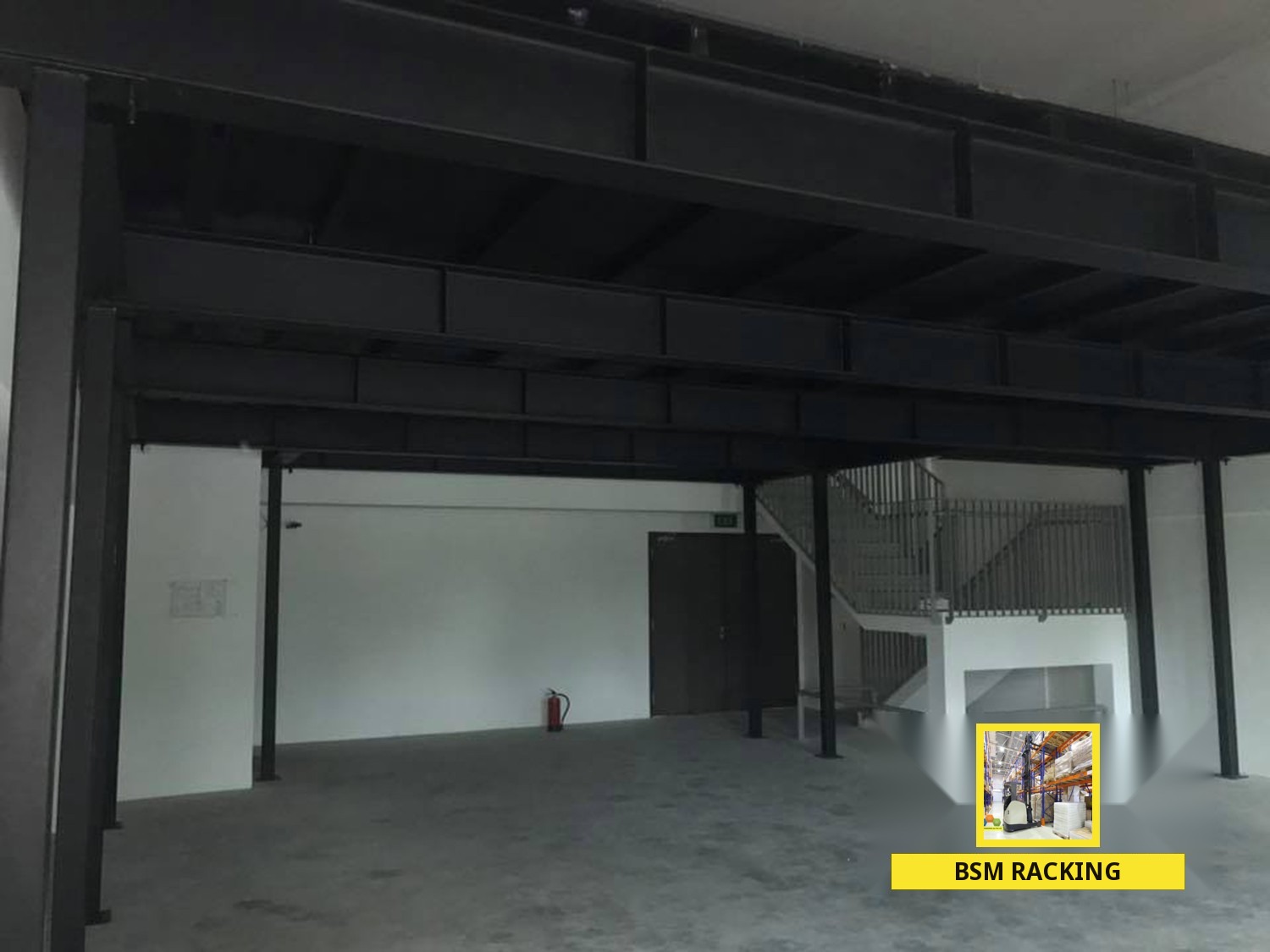 Structural Steel Platform freestanding mezzanine installation, project view 8