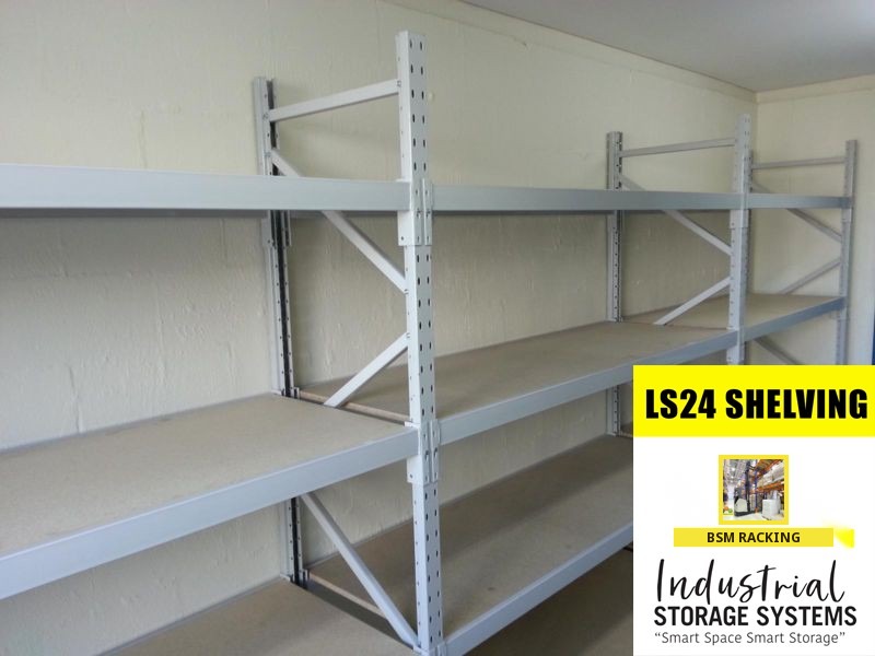 LS-24 Longspan Racking hand-loaded shelving layout, project view 4