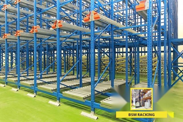 Pallet Flow Racking live pallet storage arrangement, project view 22