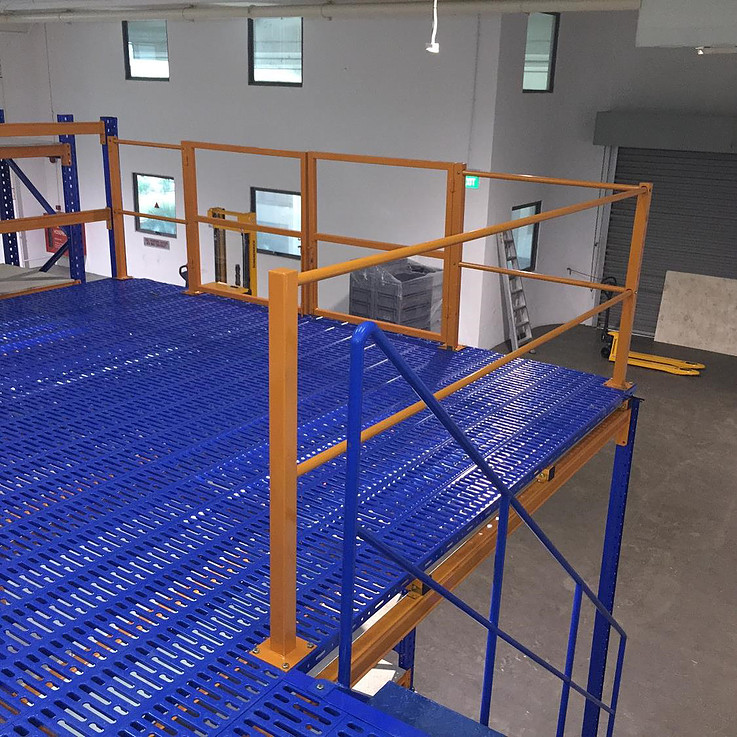 Rack Support Mezzanine Superblock intermediate storage floor, project view 10
