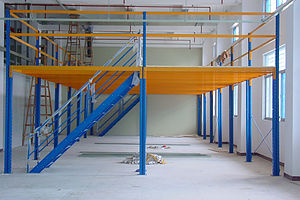 Rack Support Mezzanine Superblock intermediate storage floor, project view 4
