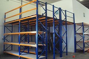 Rack Support Mezzanine Superblock intermediate storage floor, project view 2