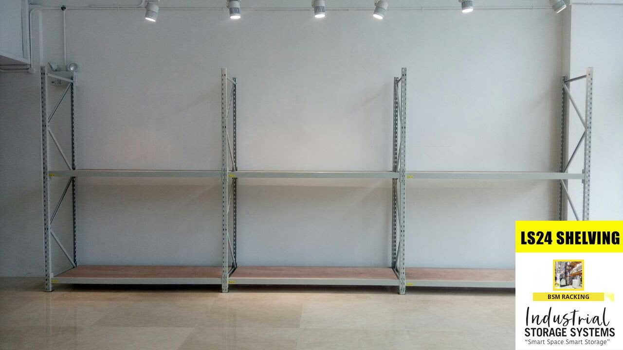 LS-24 Longspan Racking hand-loaded shelving layout, project view 7