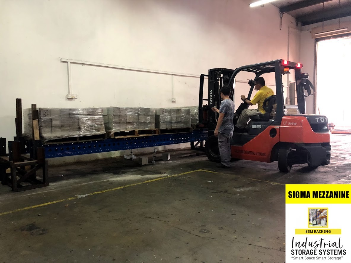 Mezzanine Floor System raised warehouse floor installation, project view 26