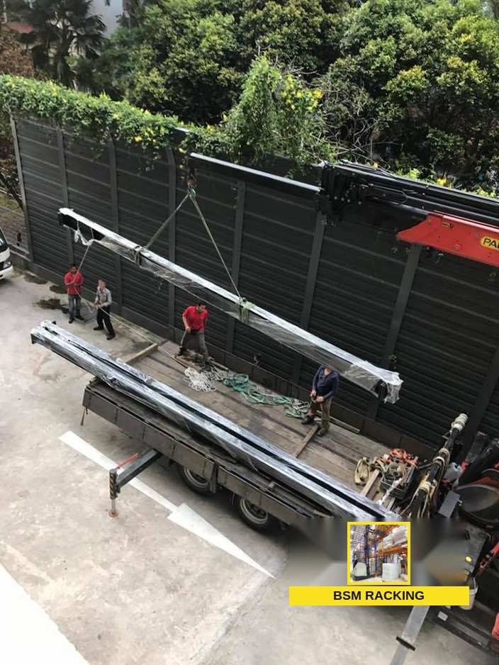 Structural Steel Platform freestanding mezzanine installation, project view 9