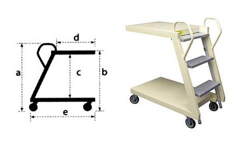 Ladder Trolley — LT-3 three-step model