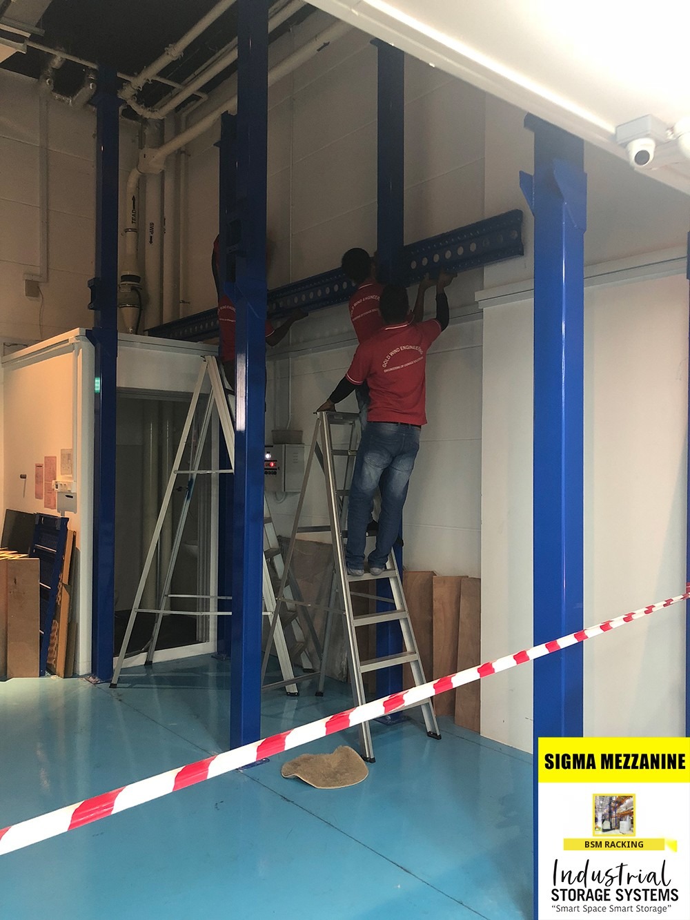 Mezzanine Floor System raised warehouse floor installation, project view 21