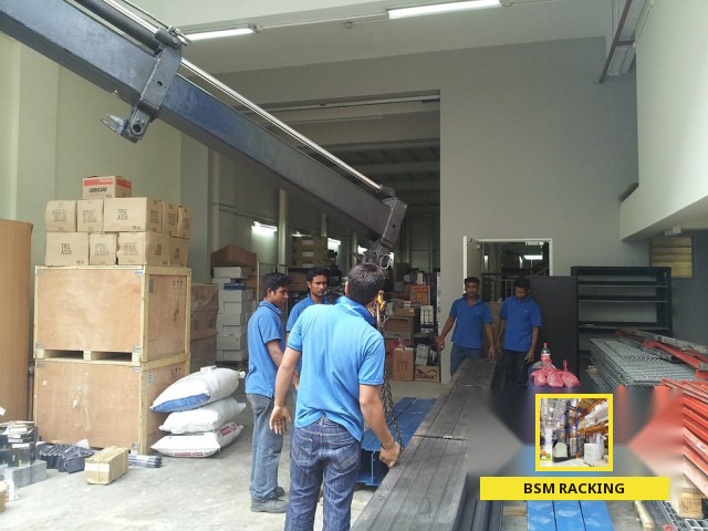 Structural Steel Platform freestanding mezzanine installation, project view 34