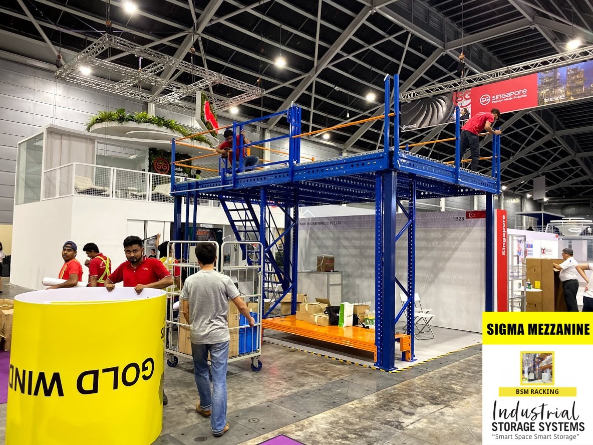 Mezzanine Floor System raised warehouse floor installation, project view 17