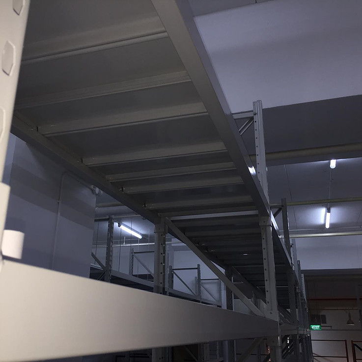 Rack Support Mezzanine Superblock intermediate storage floor, project view 13