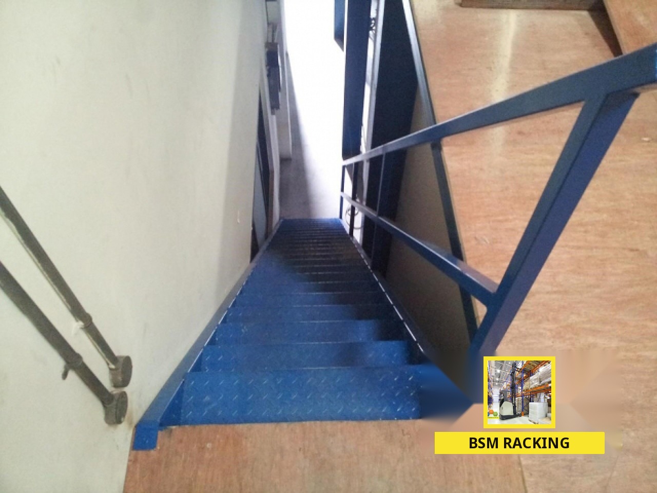 Structural Steel Platform freestanding mezzanine installation, project view 41