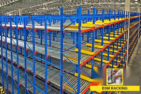 Pallet Flow Racking live pallet storage arrangement, project view 20