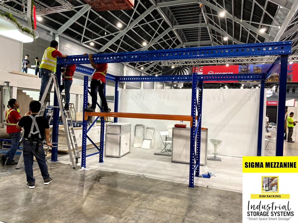 Mezzanine Floor System raised warehouse floor installation, project view 24