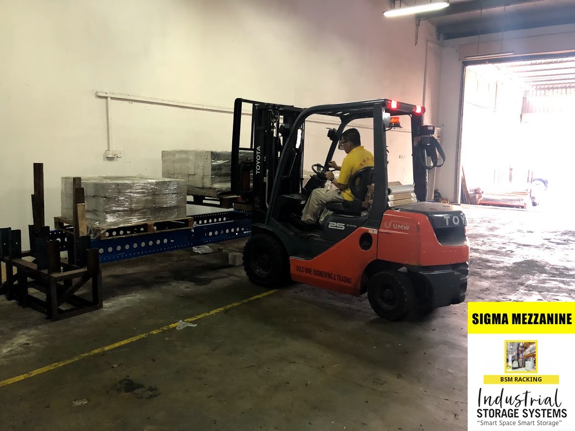 Mezzanine Floor System raised warehouse floor installation, project view 19