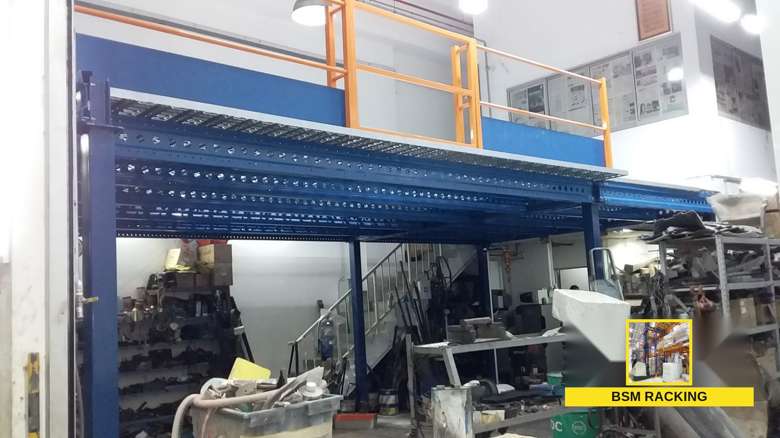 Mezzanine Floor System raised warehouse floor installation, project view 11