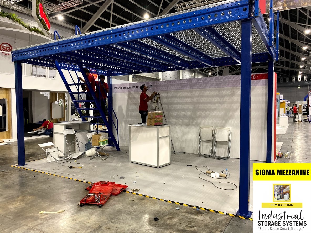 Mezzanine Floor System raised warehouse floor installation, project view 13