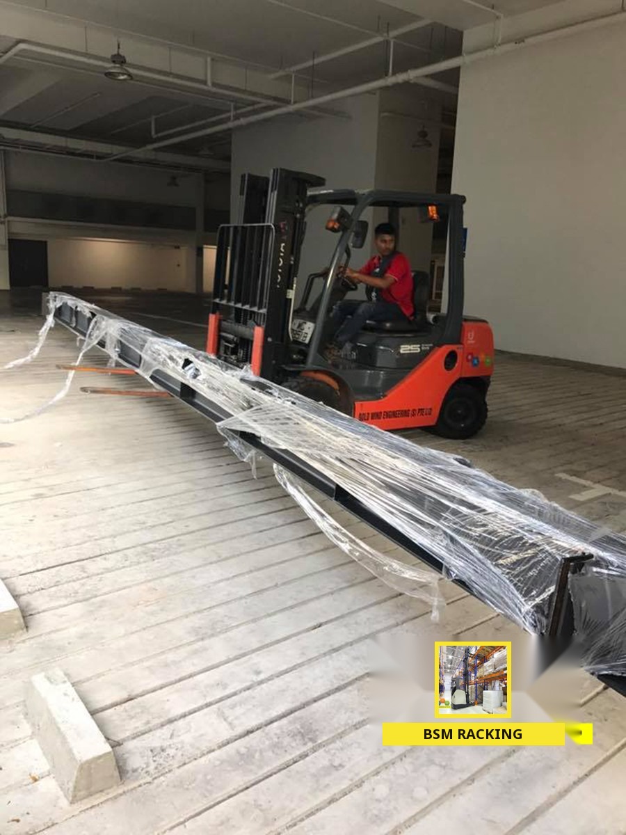 Structural Steel Platform freestanding mezzanine installation, project view 14