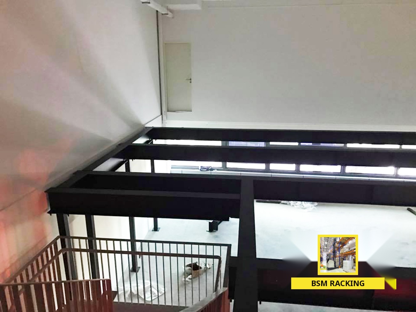 Structural Steel Platform freestanding mezzanine installation, project view 12