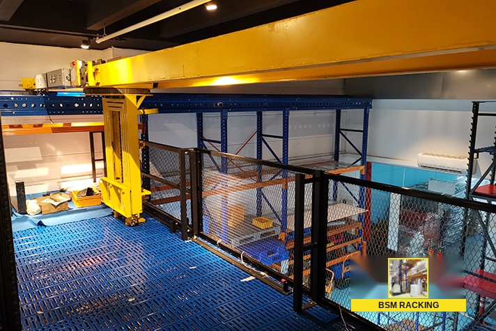 Mezzanine Floor System raised warehouse floor installation, project view 1