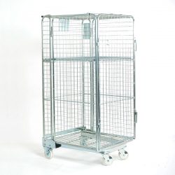 Roll Container Trolley model 132-RC-4 with enclosed sides and door