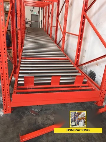 Pallet Flow Racking live pallet storage arrangement, project view 25