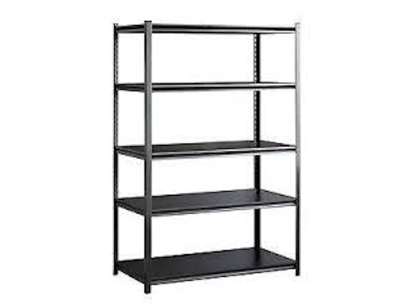 Black Pearl Shelving with black veneer shelf surfaces