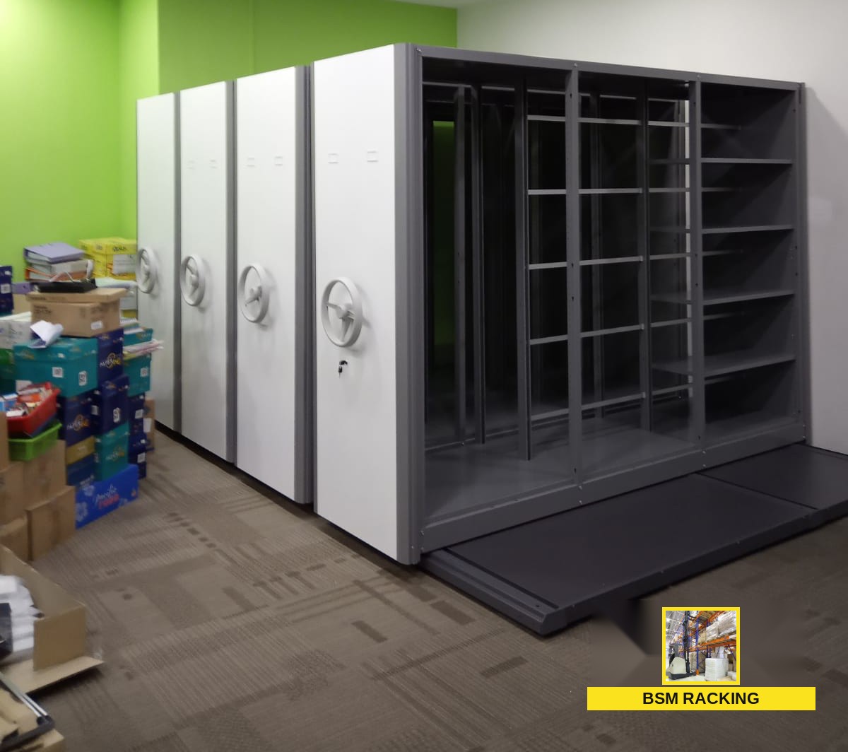 Mobile Compactor mechanical cabinet storage arrangement, project view 26