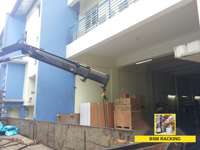 Structural Steel Platform freestanding mezzanine installation, project view 28