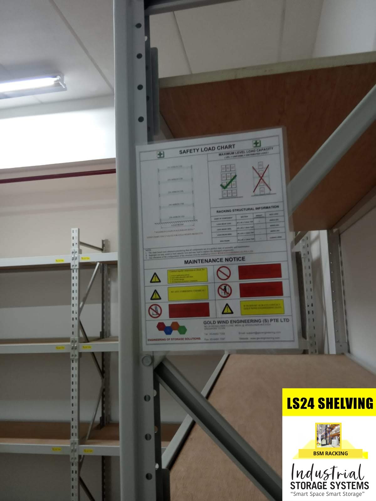 LS-24 Longspan Racking hand-loaded shelving layout, project view 14
