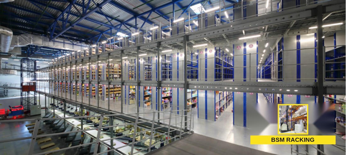 Mezzanine Floor System raised warehouse floor installation, project view 6