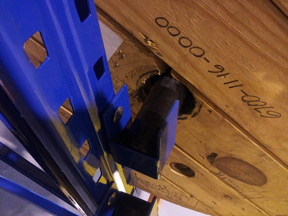 Cable reel storage system installation