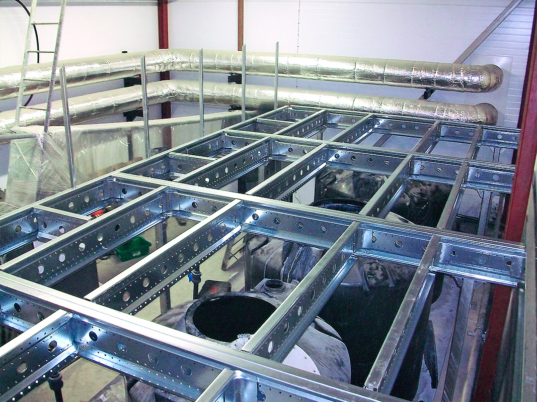 Mezzanine Floor System raised warehouse floor installation, project view 3