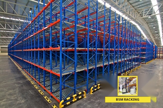 Pallet Flow Racking live pallet storage arrangement, project view 19