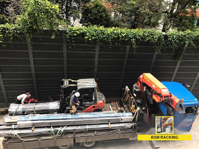 Structural Steel Platform freestanding mezzanine installation, project view 6