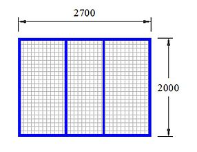 Rear Mesh 01-RM-2027 panel with reinforcement bars