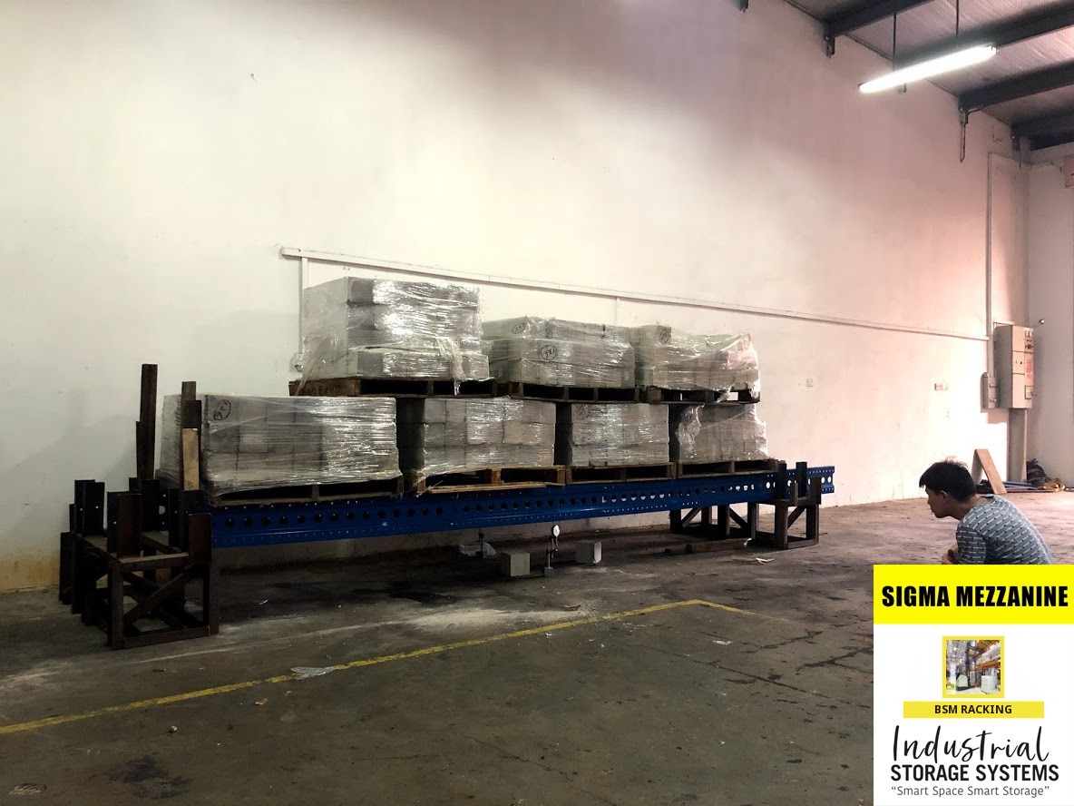 Mezzanine Floor System raised warehouse floor installation, project view 25