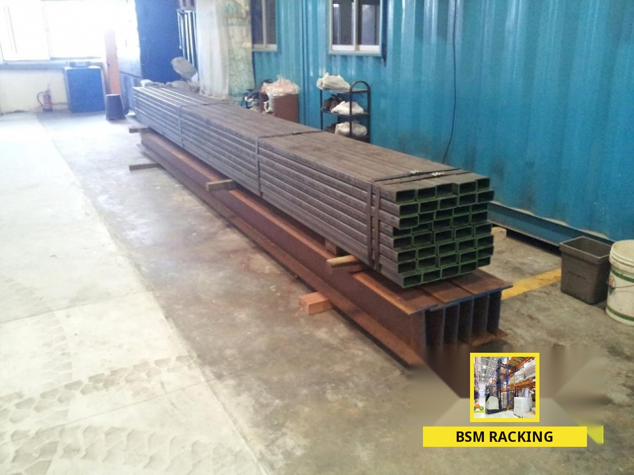 Structural Steel Platform freestanding mezzanine installation, project view 37