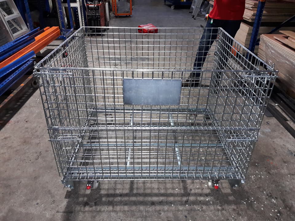 Foldable Wire Mesh Cage container structure