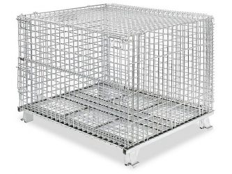 Foldable Wire Mesh Cage material handling example